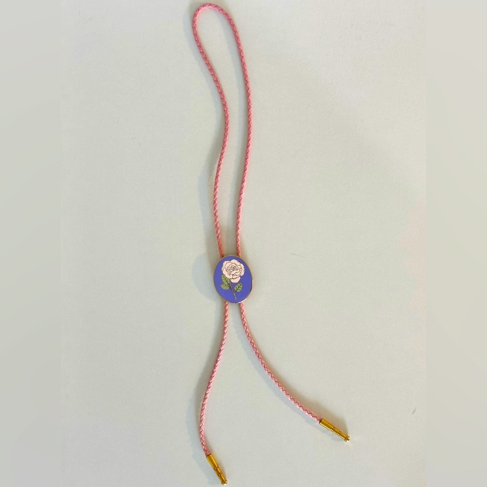 Western Bolo Tie in Pink & Purple | Vintage Vibe | Statement Necklace